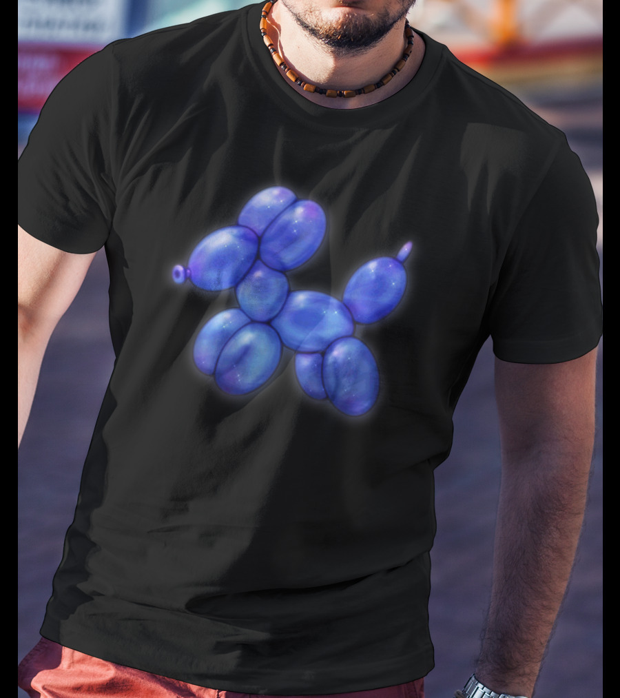 Blue Balloon Animal Dog Pastel Goth Aesthetic T-Shirt