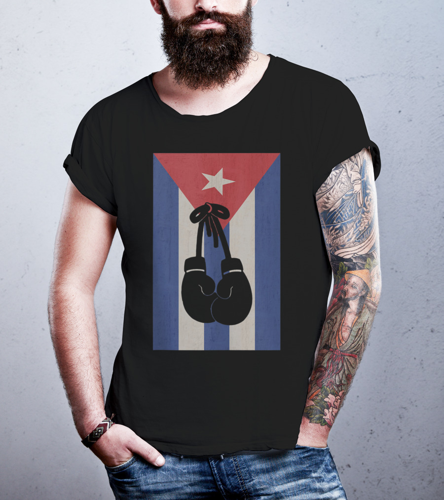 Boxers Cuban Flag Cuba Boxing Gloves Muay Thai Fighter Cuban Flag Boxing Gloves T-Shirt