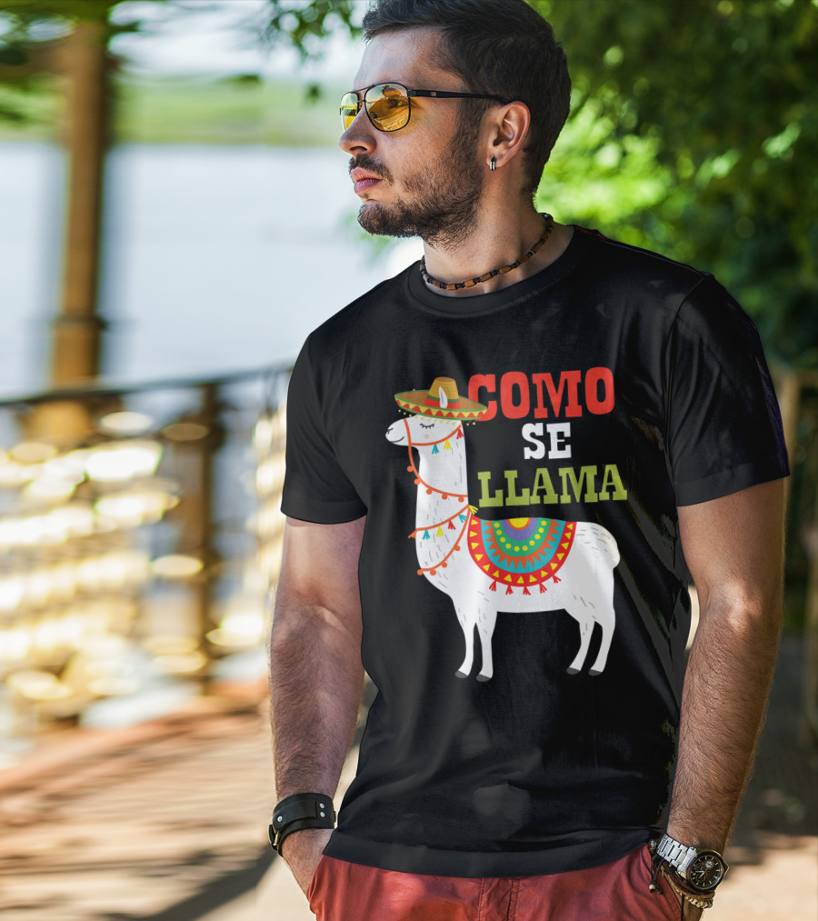 Como Se Llama Funny Mexican Llama Cinco De Mayo T-Shirt