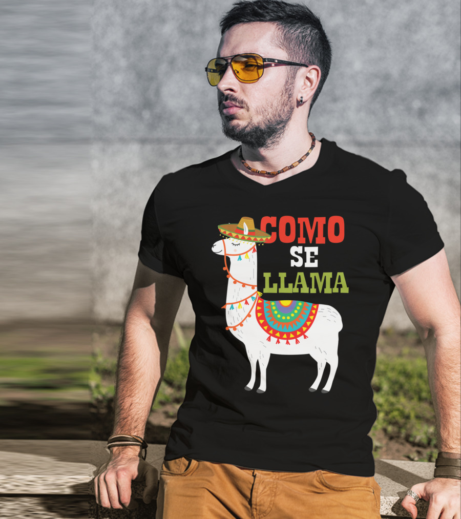 Como Se Llama Funny Mexican Llama Cinco De Mayo T-Shirt