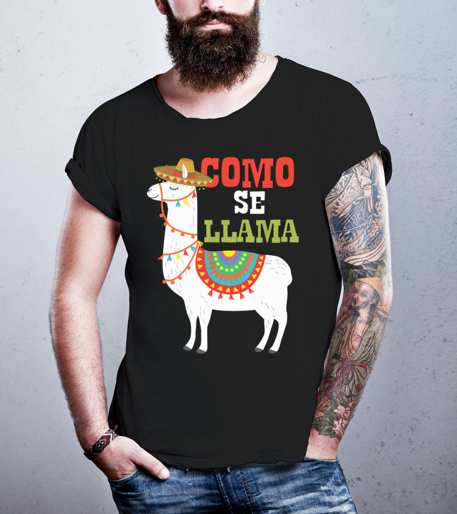 Como Se Llama Funny Mexican Llama Cinco De Mayo T-Shirt