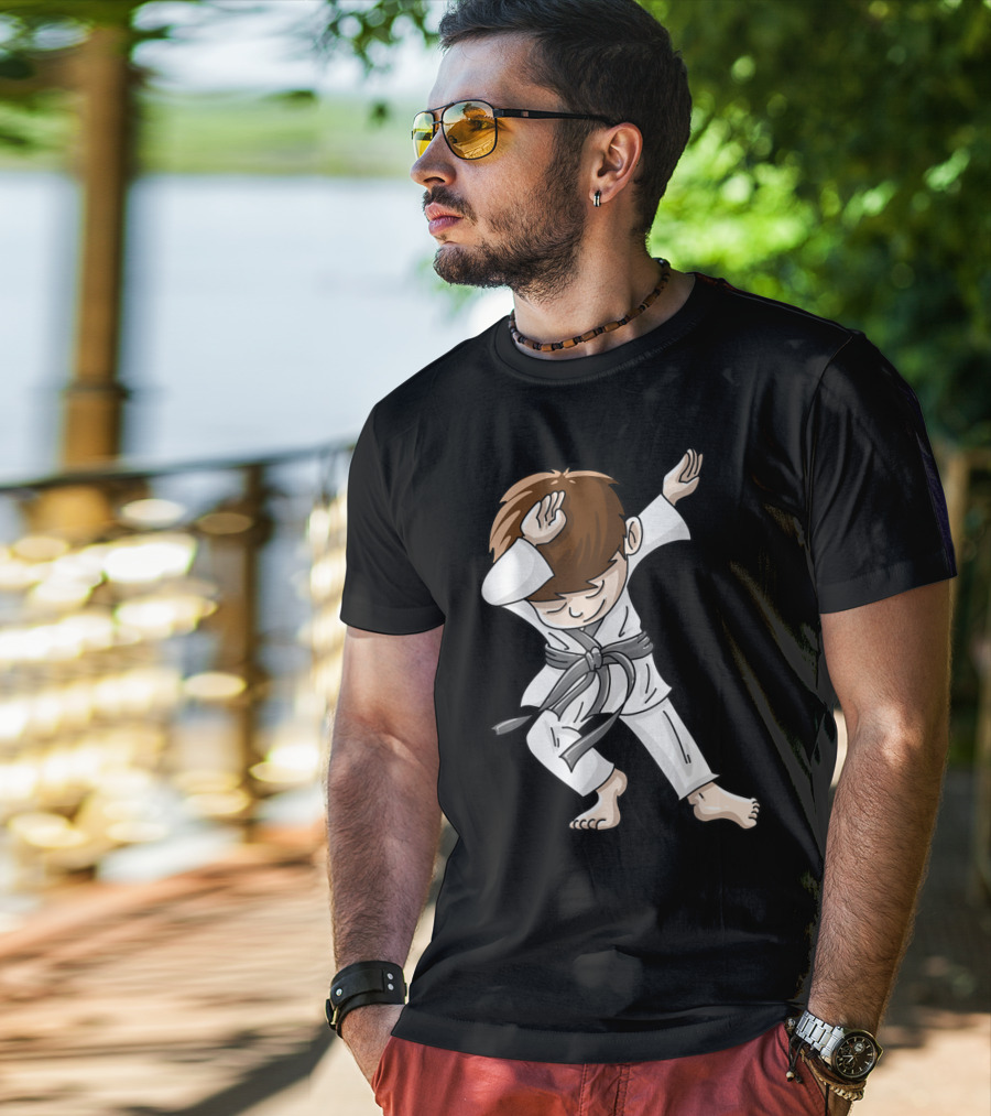 Cool Karate Boy Dabbing Hip Hop Judo Dance Fun T-Shirt