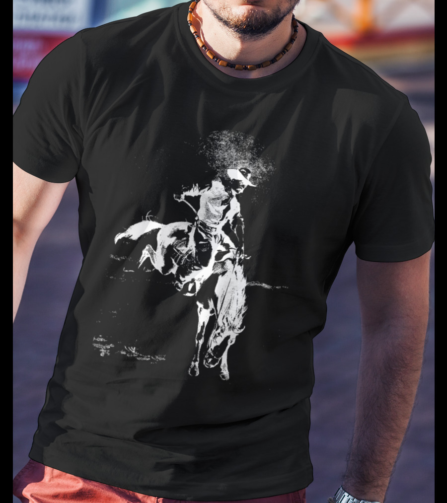 Cowboy Rodeo Horse Vintage Cowboy Riding A Horse T-Shirt