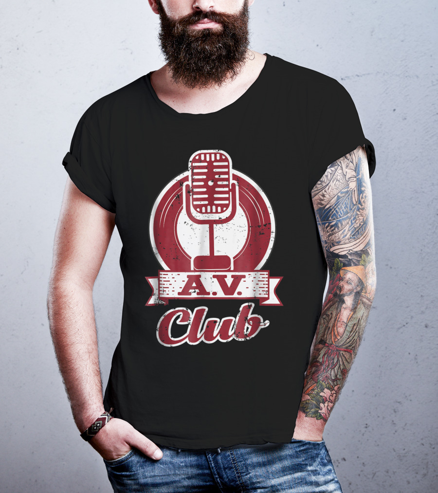 A.V. Club Vintage Microphone Emblem T-Shirt