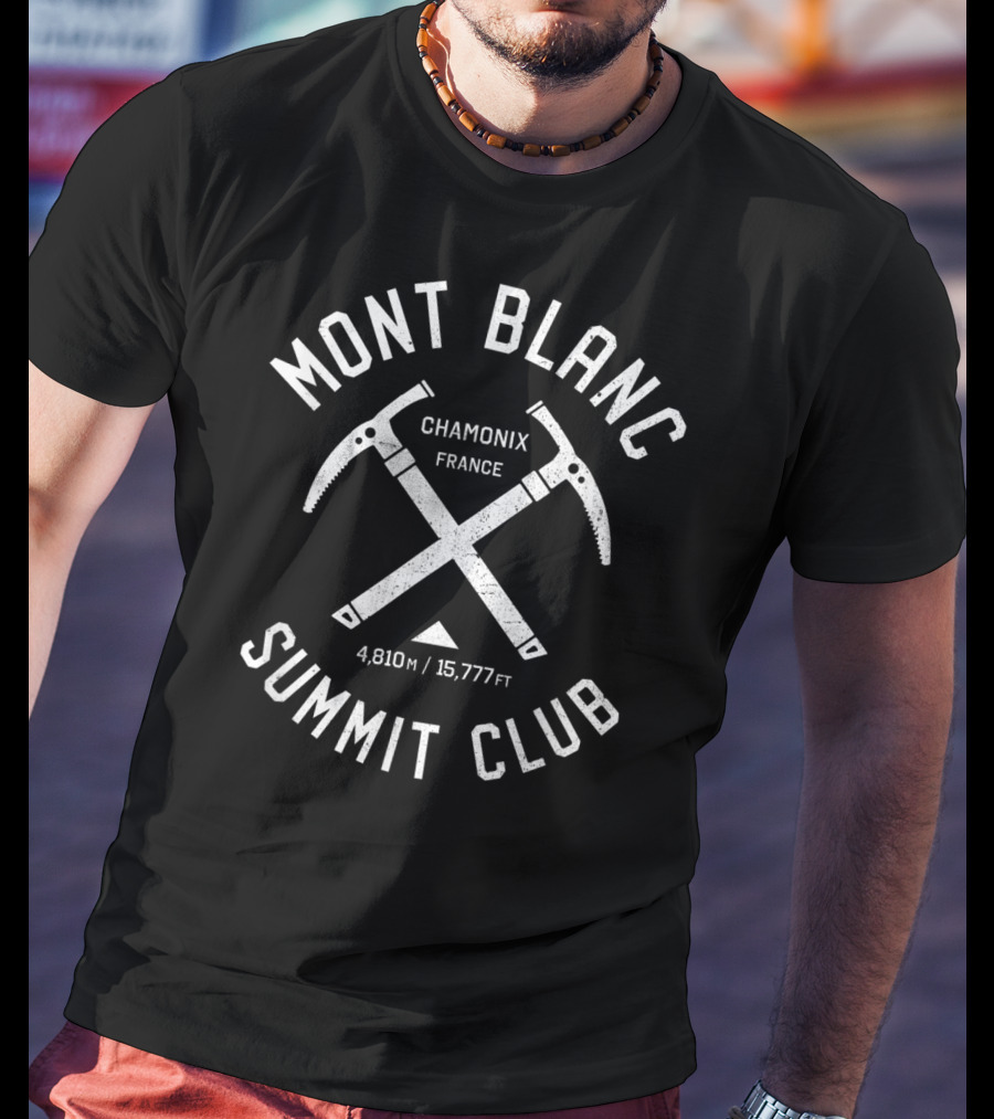 Mont Blanc Summit Club Chamonix France 4,810m 15,777ft T-Shirt