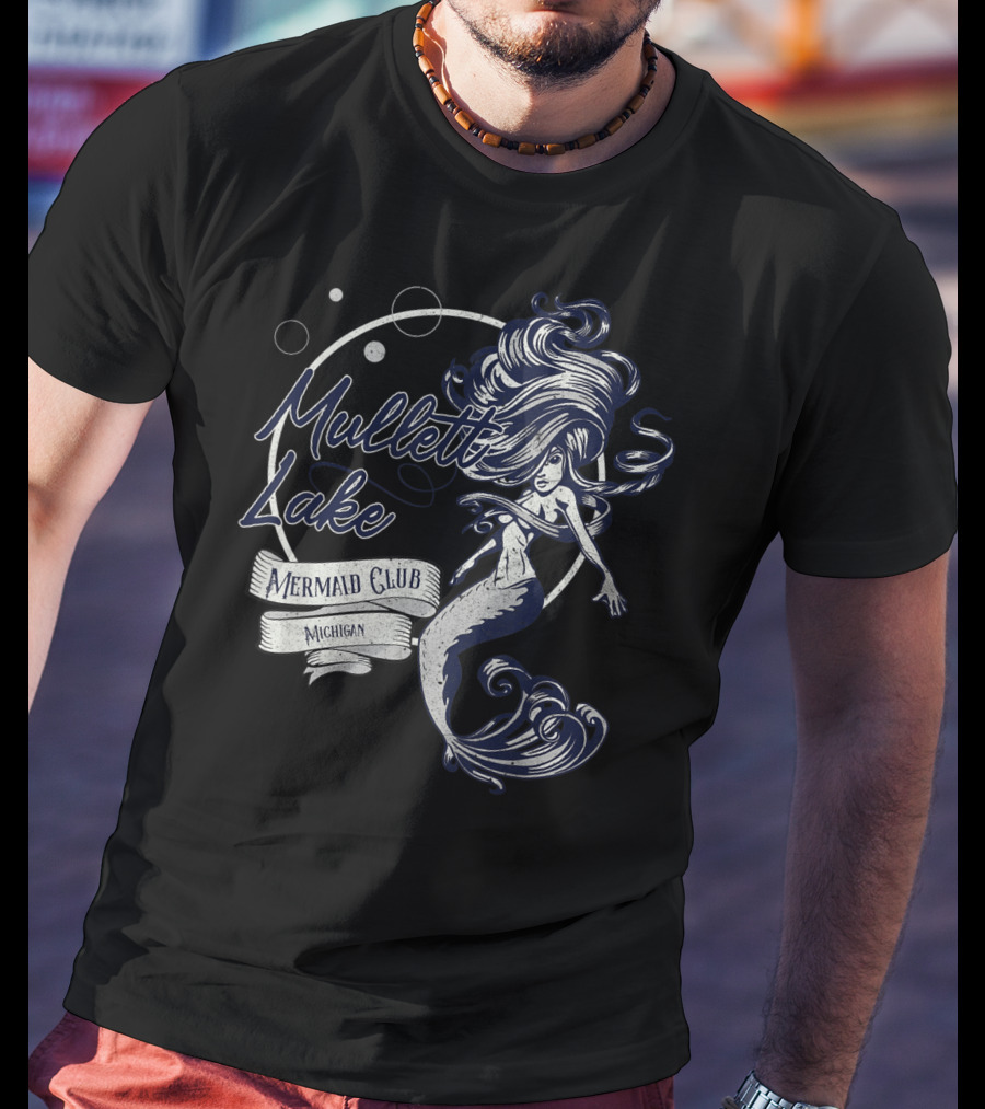 Mullett Lake Mermaid Club Michigan Oceanic Fantasy T-Shirt