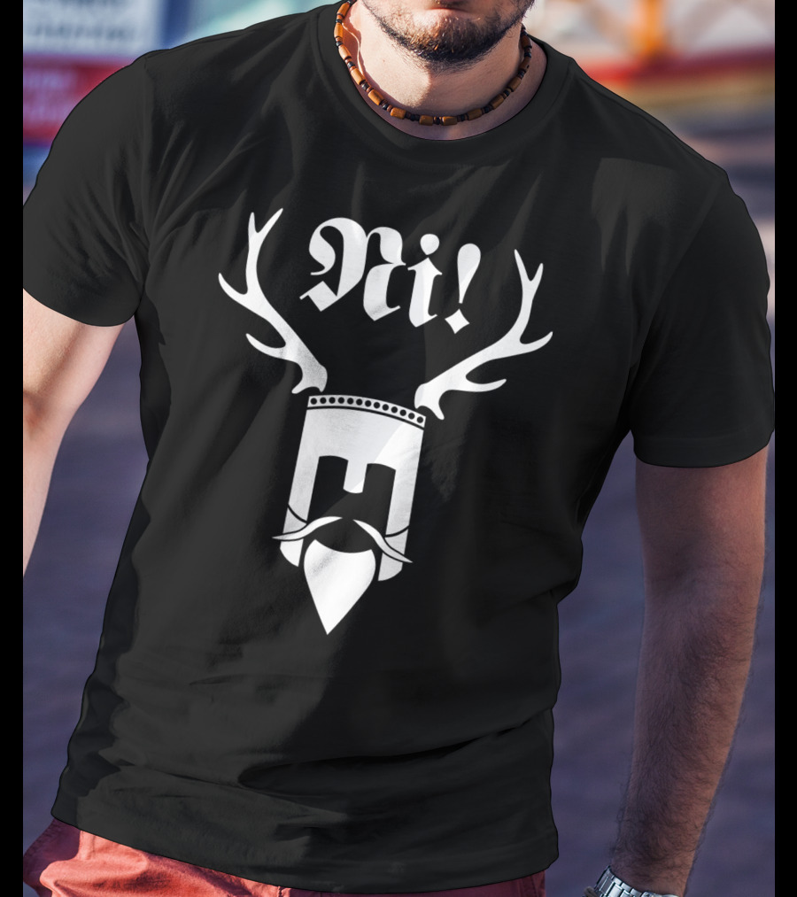 Monty Python Ni Knight Iconic Antler Helmet T-Shirt