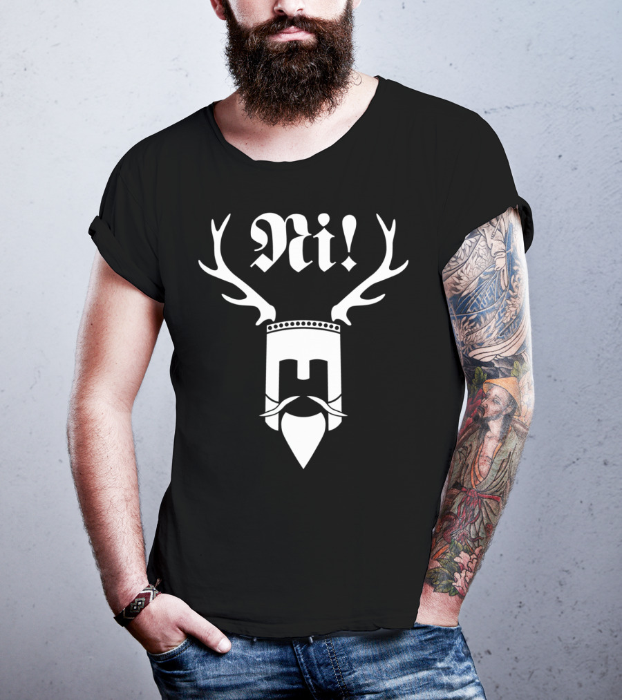 Monty Python Ni Knight Iconic Antler Helmet T-Shirt
