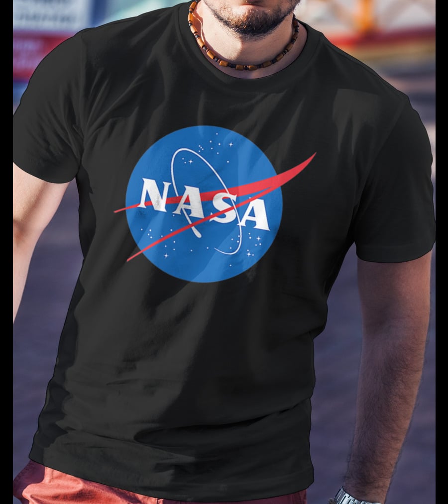Nasa Officially Licensed NASA Worm Logo Space Badge T-Shirt