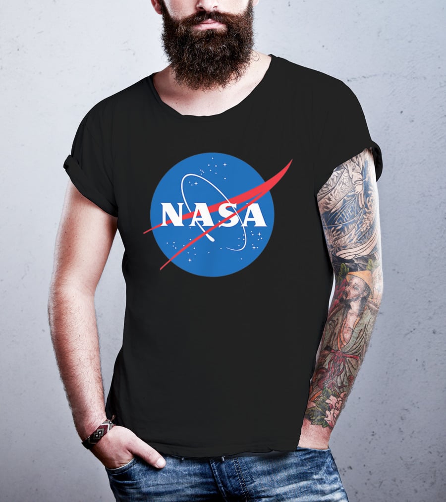 Nasa Officially Licensed NASA Worm Logo Space Badge T-Shirt