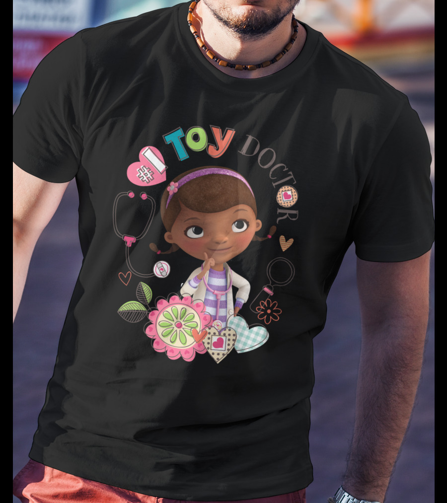 Disney Doc McStuffins Toy Doctor Dottie Hearts And Flowers T-Shirt
