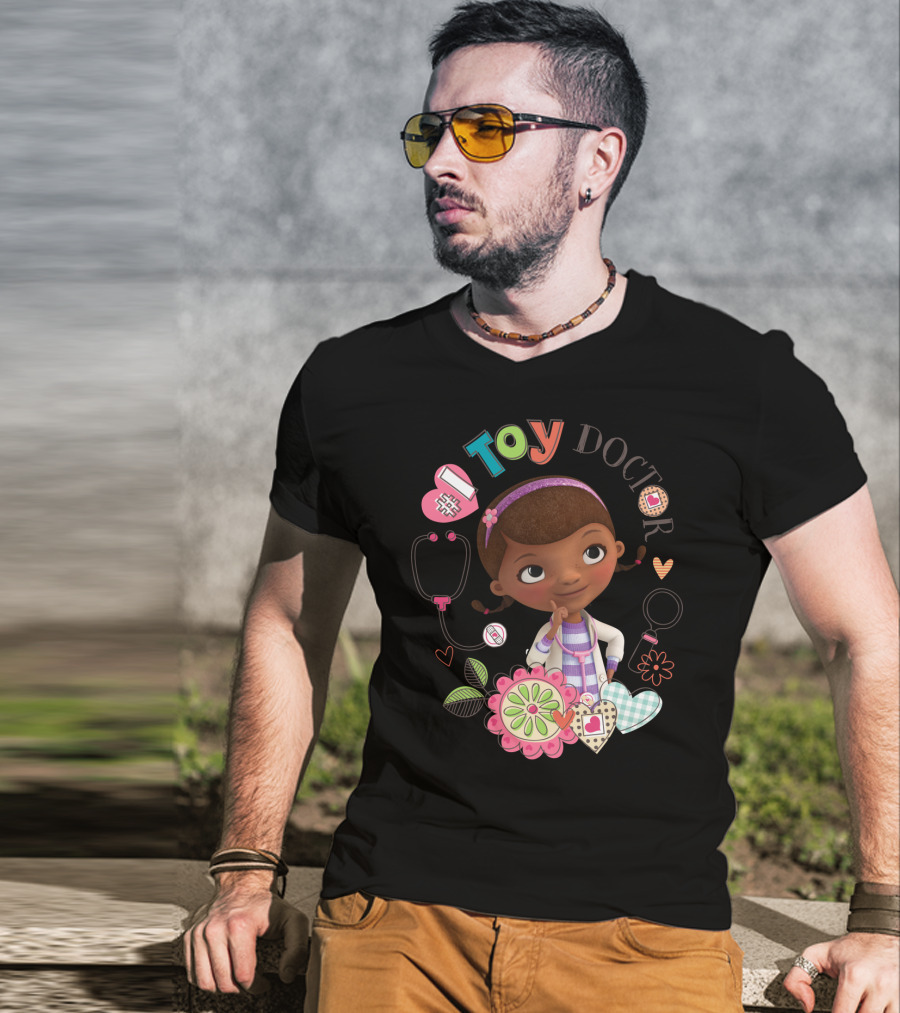 Disney Doc McStuffins Toy Doctor Dottie Hearts And Flowers T-Shirt