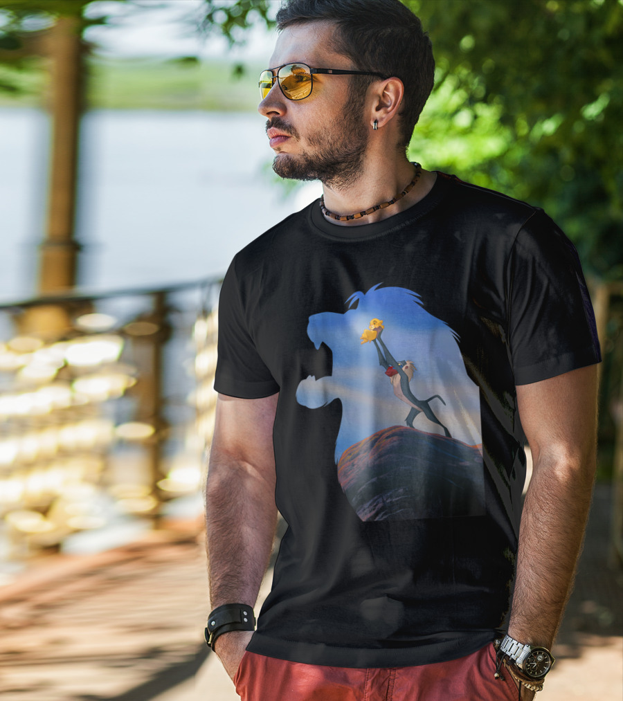 Disney Lion King Rafiki Lifting Baby Simba In Lion T-Shirt