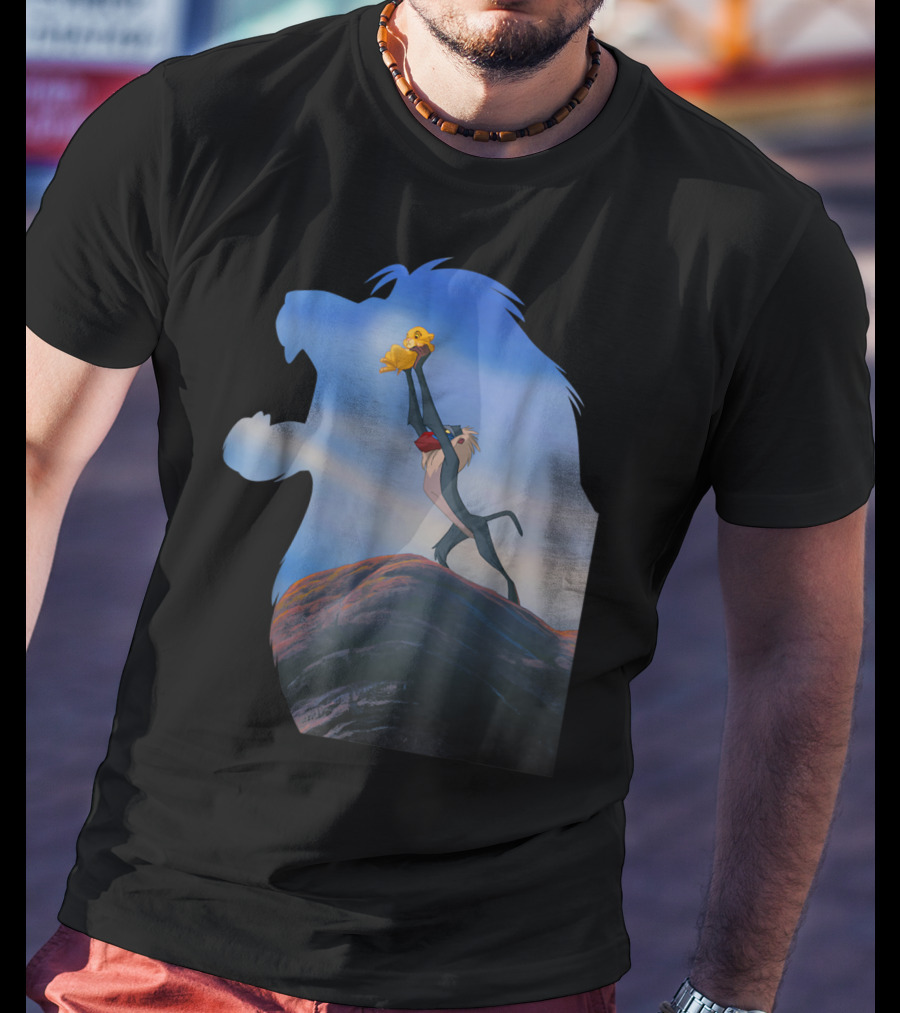 Disney Lion King Rafiki Lifting Baby Simba In Lion T-Shirt