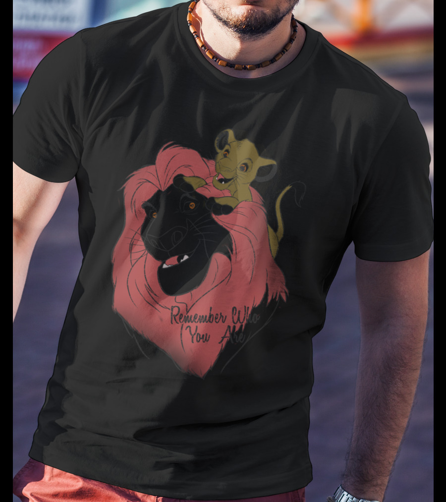 Disney Lion King Remember Who You Are Simba And Mufasa Watercolor T-Shirt