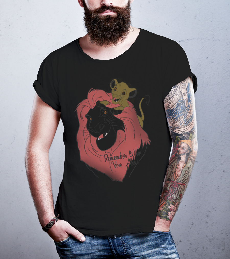 Disney Lion King Remember Who You Are Simba And Mufasa Watercolor T-Shirt