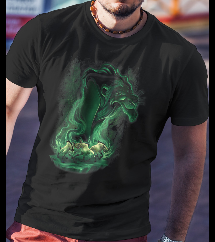 Disney Lion King Scar And Hyenas Green Smoke T-Shirt