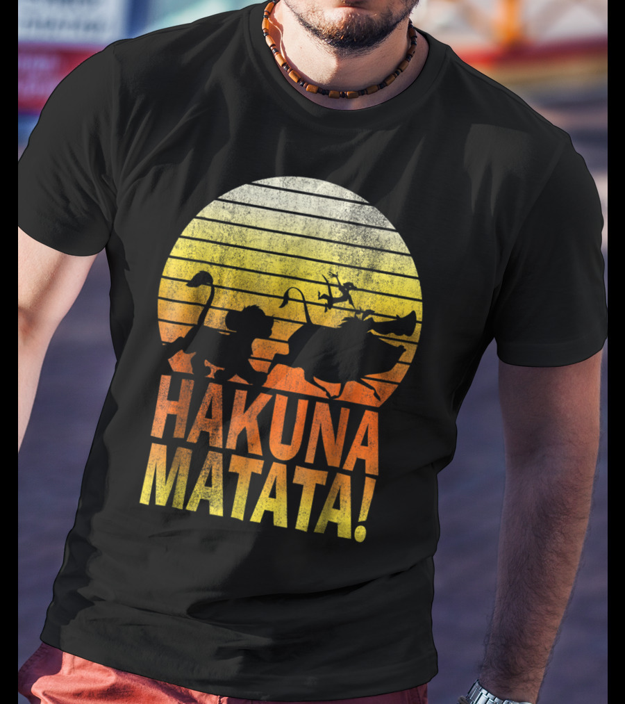 Disney Lion King Simba Pumbaa Timon Hakuna Matata Sunset T-Shirt