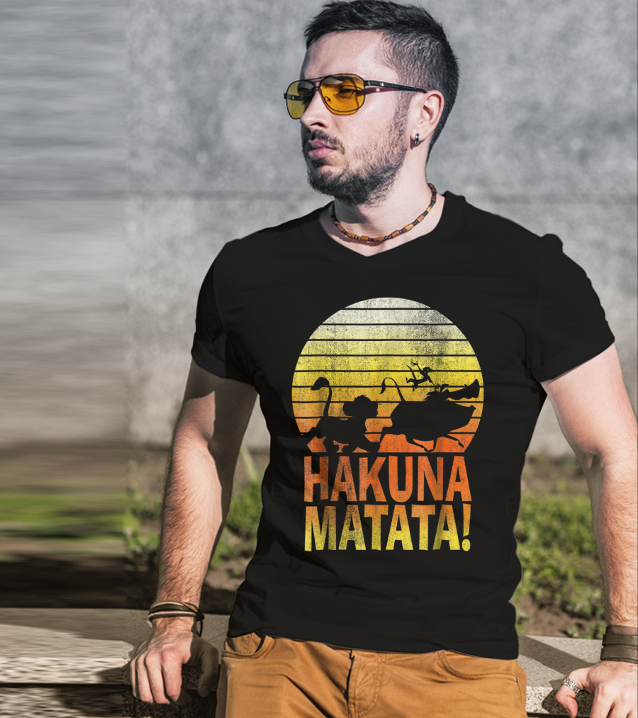 Disney Lion King Simba Pumbaa Timon Hakuna Matata Sunset T-Shirt