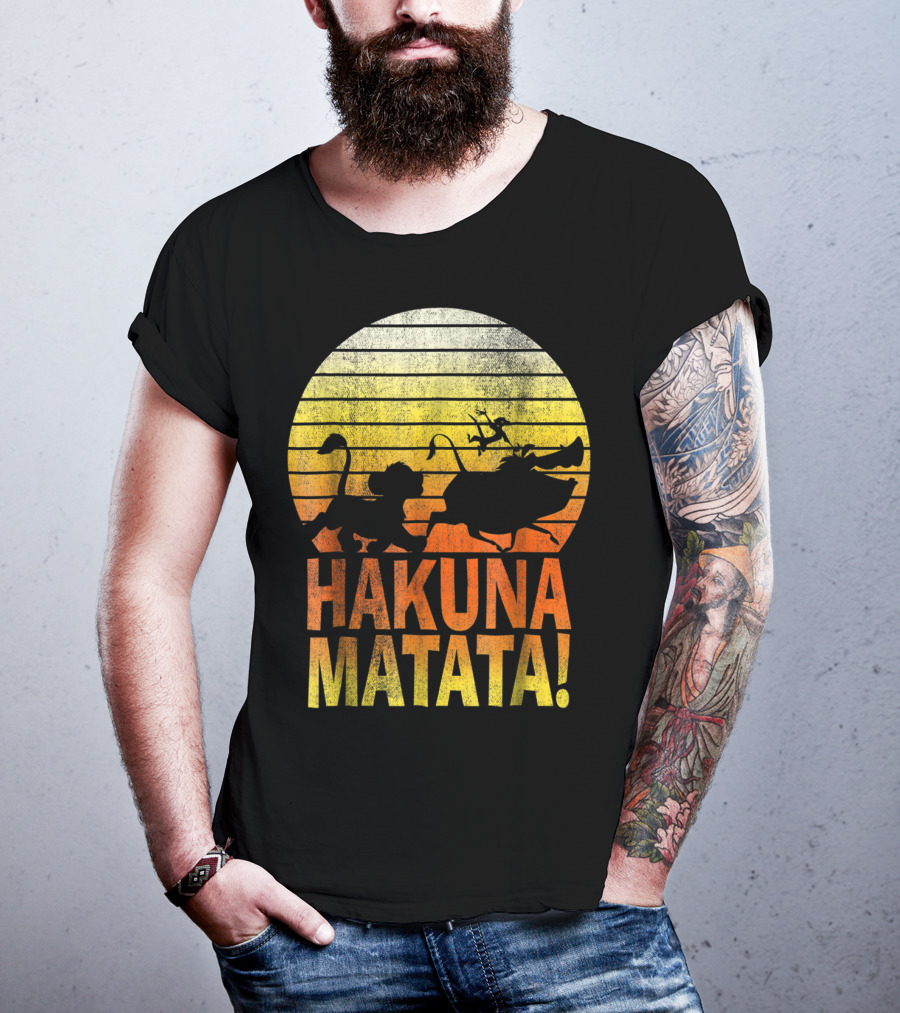 Disney Lion King Simba Pumbaa Timon Hakuna Matata Sunset T-Shirt