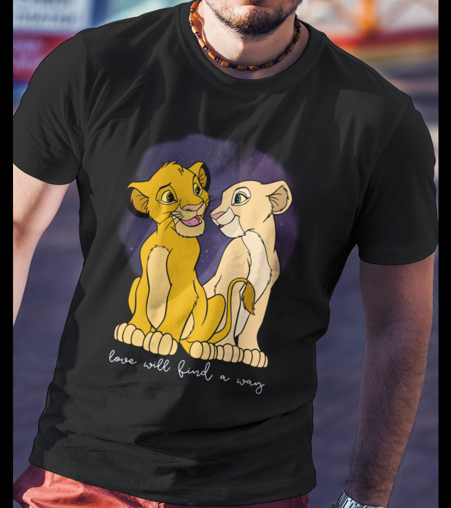 Simba Nala Love Will Find A Way Disney Lion King Valentines T-Shirt