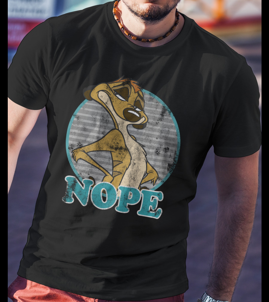 Disney's Lion King Timon Nope Striped Circle T-Shirt