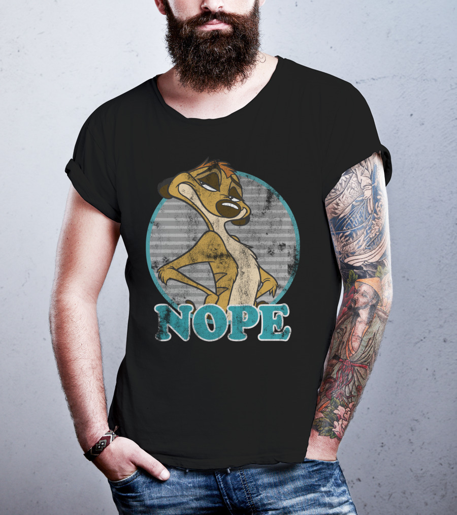 Disney's Lion King Timon Nope Striped Circle T-Shirt