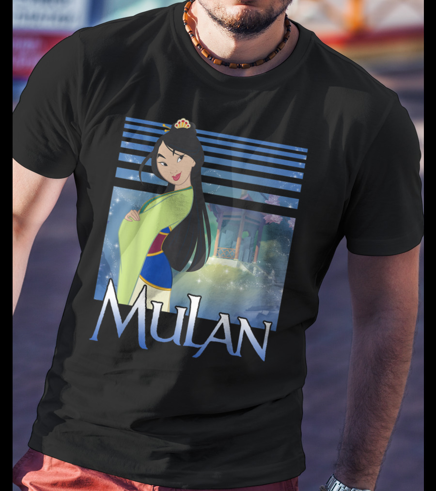 Disney Mulan Green Dress Sparkles Scene T-Shirt