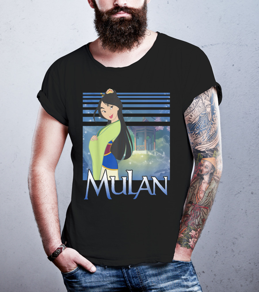 Disney Mulan Green Dress Sparkles Scene T-Shirt