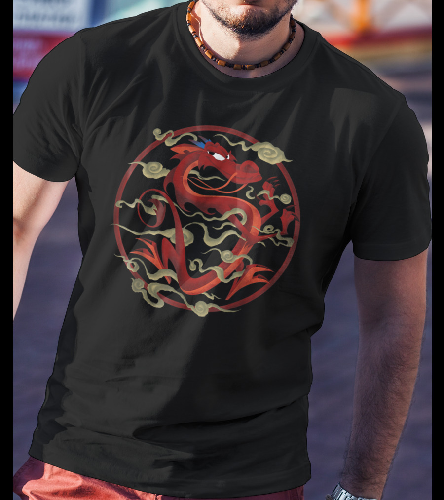 Disney Mulan Mushu Dragon Circle T-Shirt
