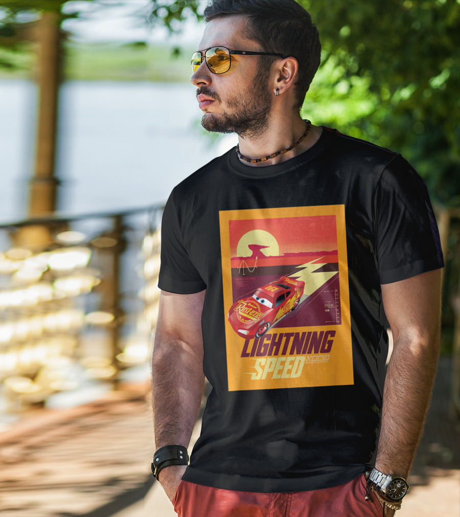Lightning Speed Disney Pixar Cars McQueen 95 Racing Legends T-Shirt