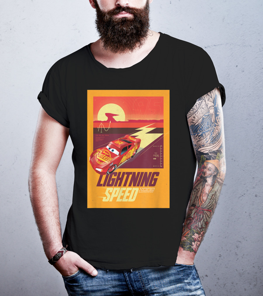 Lightning Speed Disney Pixar Cars McQueen 95 Racing Legends T-Shirt