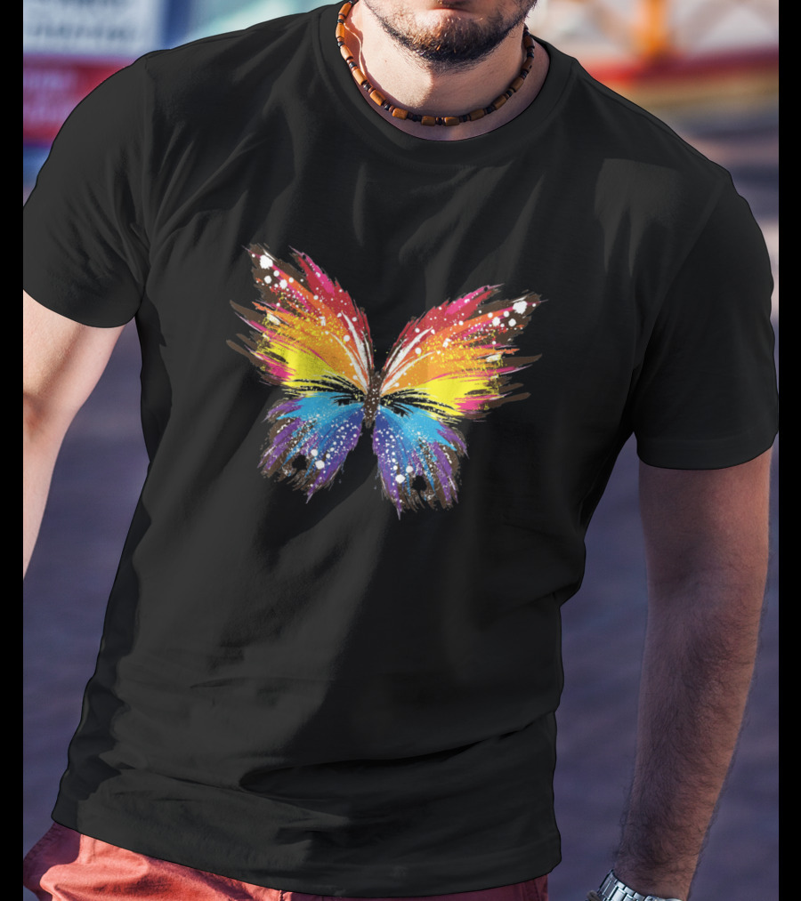 Colorful Butterfly Rainbow Splash T-Shirt
