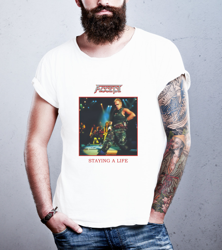 Accept Band Staying A Life Live Performance T-Shirt