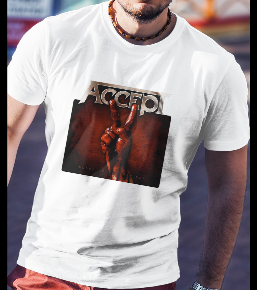 ACCEPT Blood Of The Nations Victory Hand Gesture T-Shirt