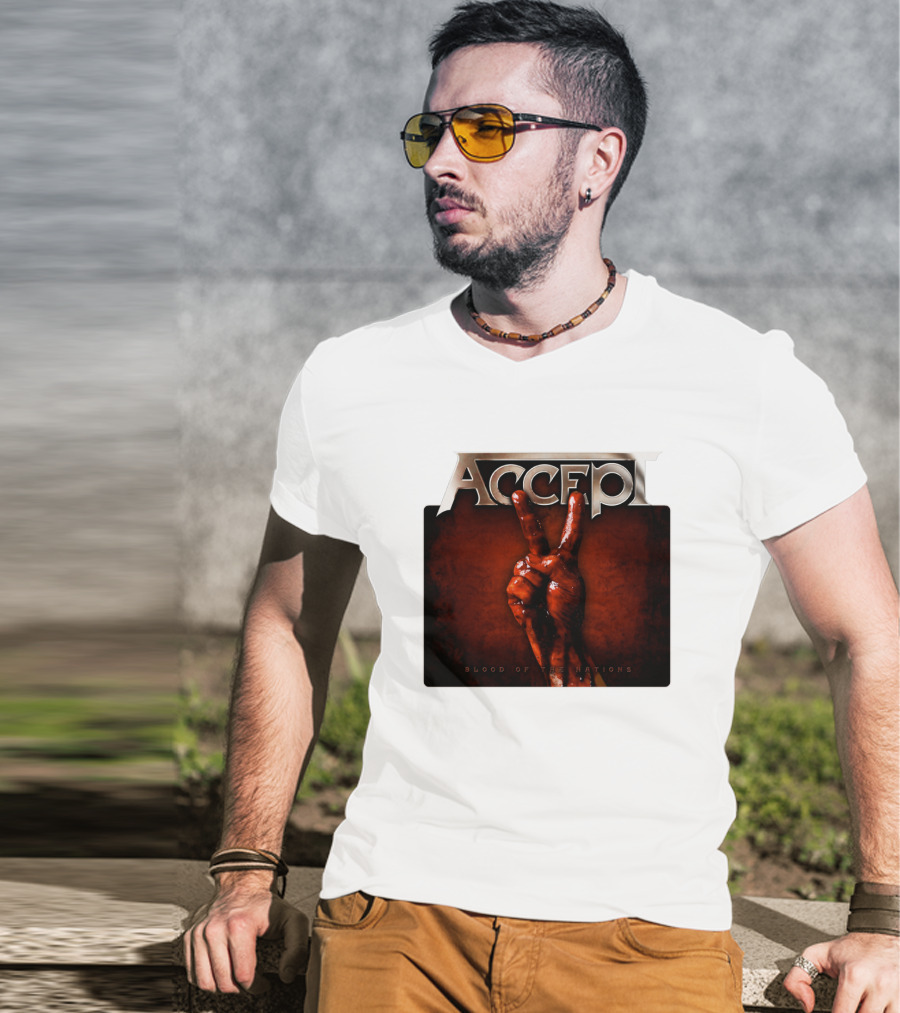 ACCEPT Blood Of The Nations Victory Hand Gesture T-Shirt