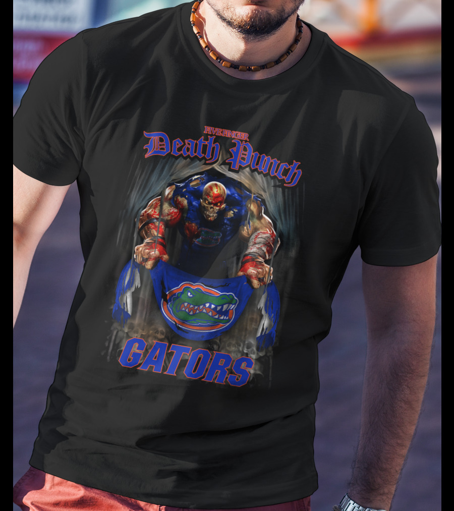 Five Finger Death Punch Gators Florida Gator Football Fan Art Collaboration T-Shirt