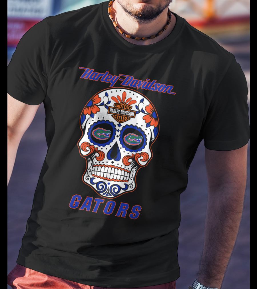 Harley Davidson Florida Gators Sugar Skull T-Shirt