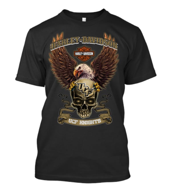 Harley Davidson Ucf Knights Eagle Skull T-Shirt