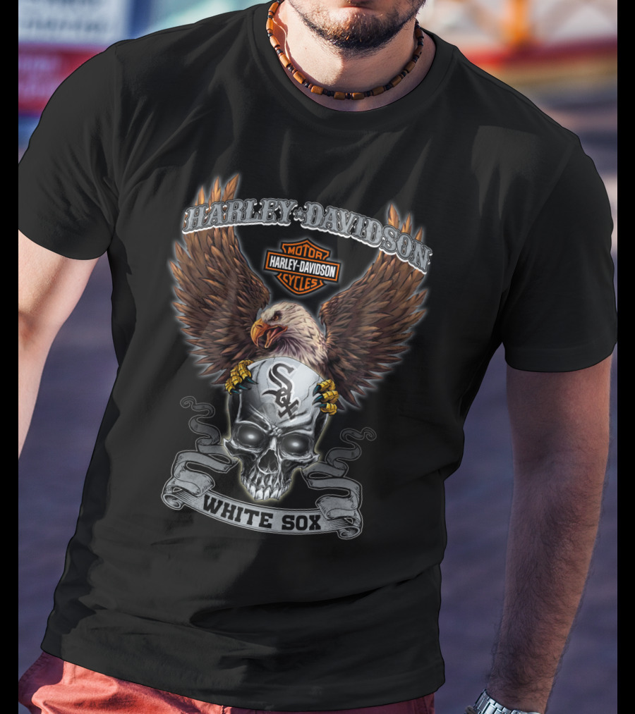 Harley Davidson Motor Cycles White Sox T-Shirt