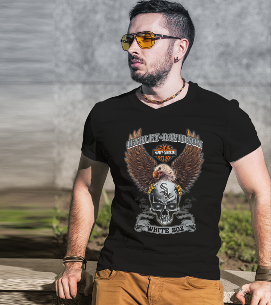 Harley Davidson Motor Cycles White Sox T-Shirt