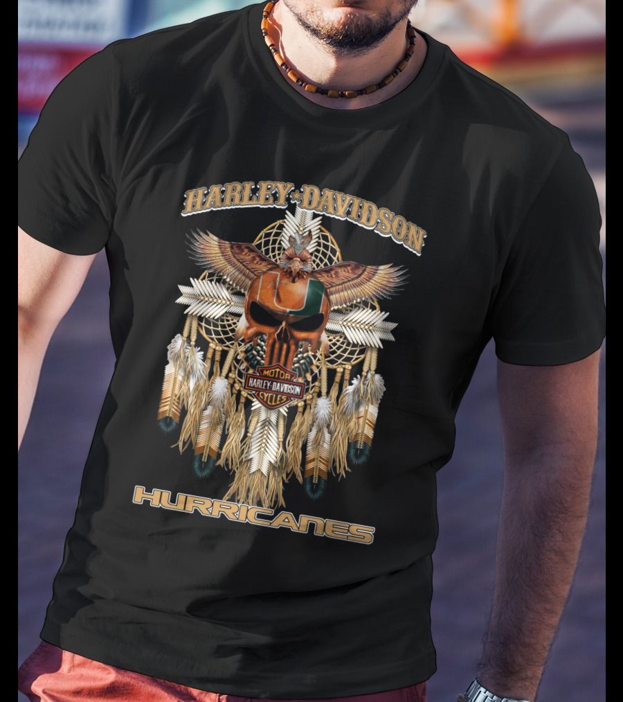 Harley Davidson Motorcycles Hurricanes T-Shirt