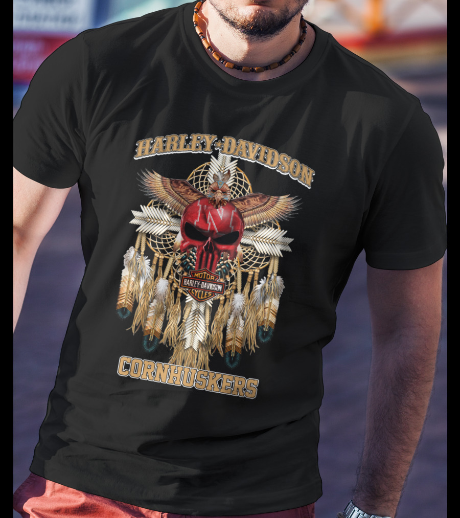 Harley Davidson Motor Cycles Cornhuskers N T-Shirt