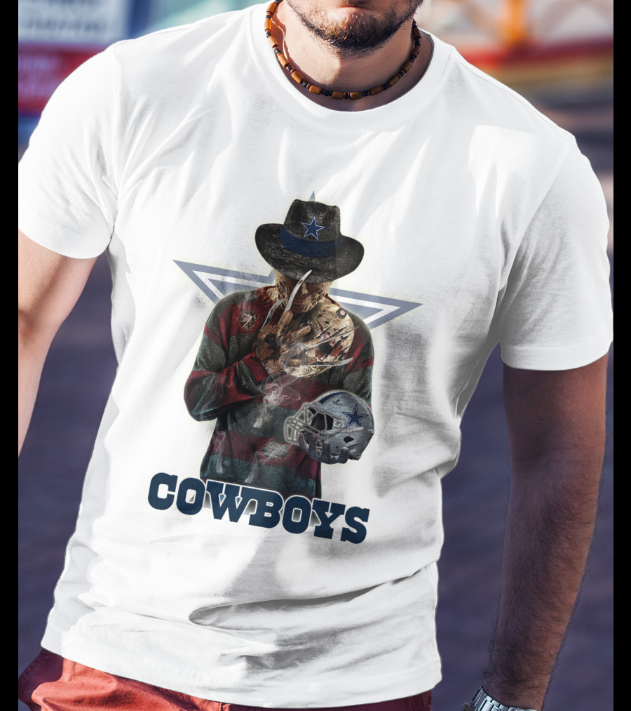 Jason Voorhees Dallas Cowboys Horror Crossover Cowboys Star T-Shirt
