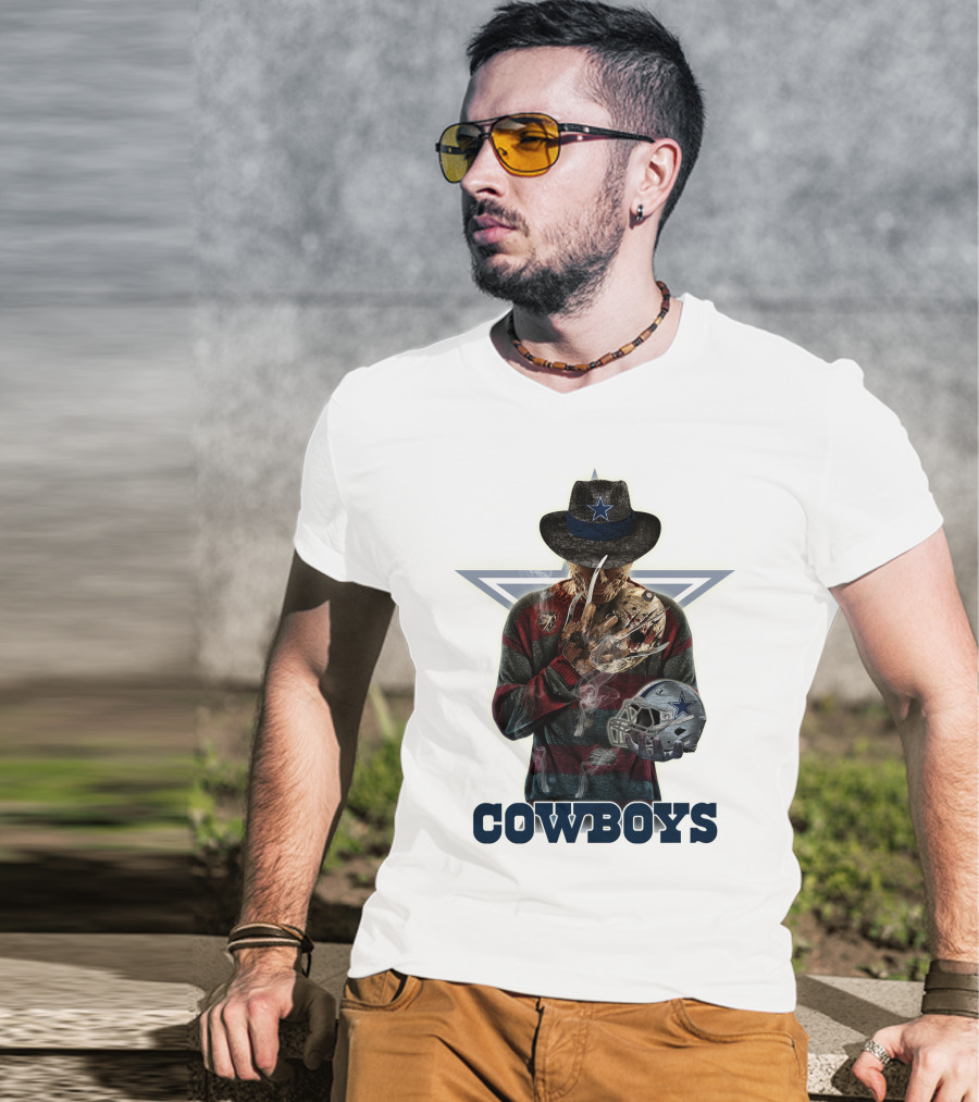 Jason Voorhees Dallas Cowboys Horror Crossover Cowboys Star T-Shirt