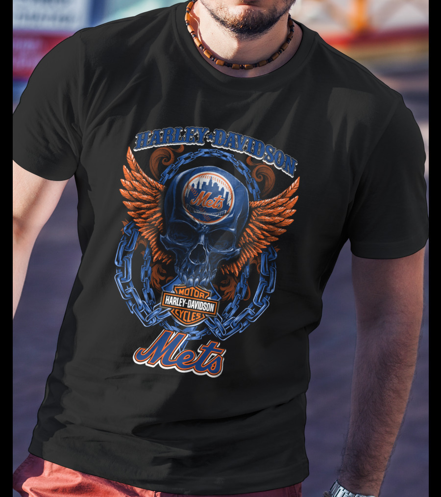 Harley Davidson New York Mets Motor Cycles Hd T8M5 T-Shirt