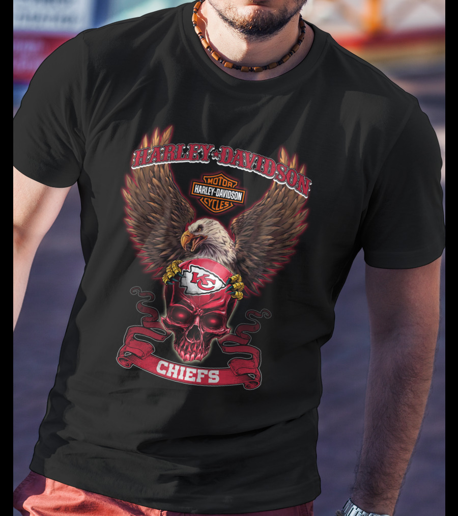 Harley Davidson Kansas City Chiefs Motor Cycles Chiefs T-Shirt
