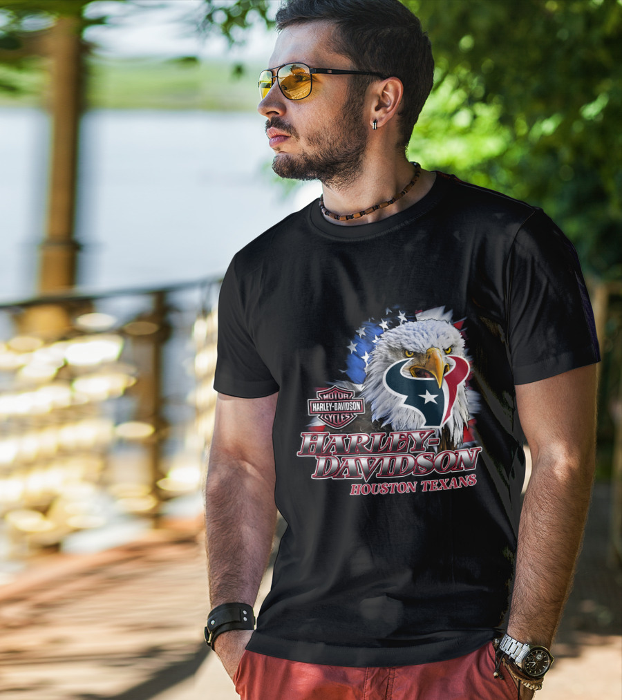Houston Texans Harley Davidson Nfl Eagles T-Shirt