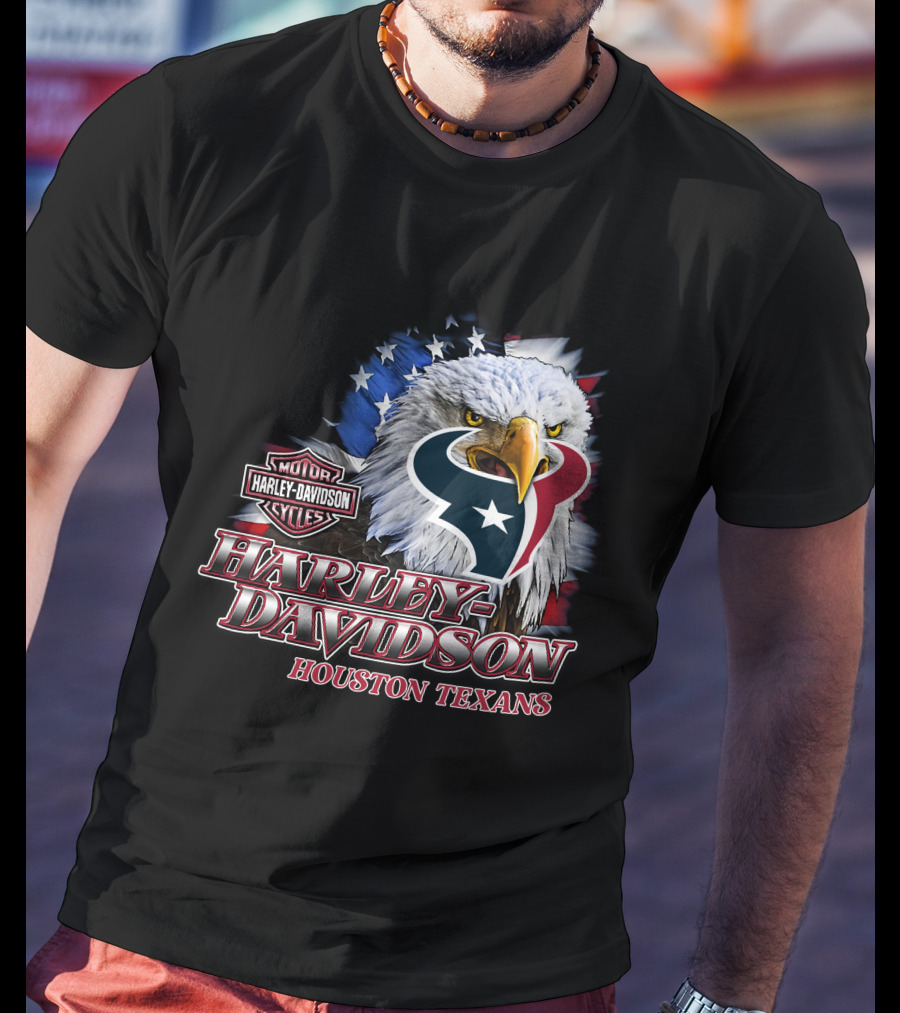 Houston Texans Harley Davidson Nfl Eagles T-Shirt