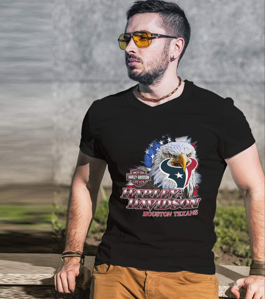 Houston Texans Harley Davidson Nfl Eagles T-Shirt